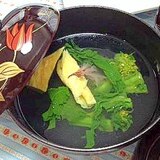 お手軽菜の花のお吸い物